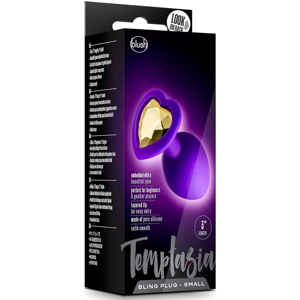 Temptasia Purple Bling Silicone Plug - Small