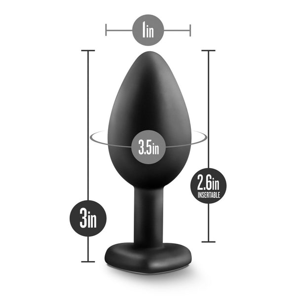 Blush Novelties Temptasia Bling Silicone Plug - Small - Extreme Toyz Singapore - https://extremetoyz.com.sg - Sex Toys and Lingerie Online Store - Bondage Gear / Vibrators / Electrosex Toys / Wireless Remote Control Vibes / Sexy Lingerie and Role Play / BDSM / Dungeon Furnitures / Dildos and Strap Ons &nbsp;/ Anal and Prostate Massagers / Anal Douche and Cleaning Aide / Delay Sprays and Gels / Lubricants and more...