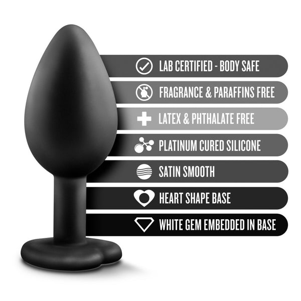 Blush Novelties Temptasia Bling Silicone Plug - Small - Extreme Toyz Singapore - https://extremetoyz.com.sg - Sex Toys and Lingerie Online Store - Bondage Gear / Vibrators / Electrosex Toys / Wireless Remote Control Vibes / Sexy Lingerie and Role Play / BDSM / Dungeon Furnitures / Dildos and Strap Ons &nbsp;/ Anal and Prostate Massagers / Anal Douche and Cleaning Aide / Delay Sprays and Gels / Lubricants and more...