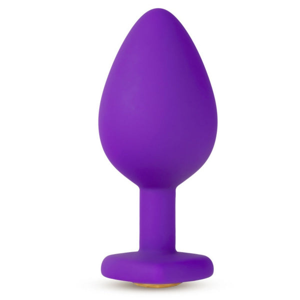 Blush Novelties Temptasia Purple Bling Silicone Plug - Medium - Extreme Toyz Singapore - https://extremetoyz.com.sg - Sex Toys and Lingerie Online Store - Bondage Gear / Vibrators / Electrosex Toys / Wireless Remote Control Vibes / Sexy Lingerie and Role Play / BDSM / Dungeon Furnitures / Dildos and Strap Ons &nbsp;/ Anal and Prostate Massagers / Anal Douche and Cleaning Aide / Delay Sprays and Gels / Lubricants and more...