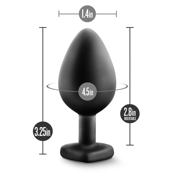 Blush Novelties Temptasia Bling Silicone Plug - Medium - Extreme Toyz Singapore - https://extremetoyz.com.sg - Sex Toys and Lingerie Online Store - Bondage Gear / Vibrators / Electrosex Toys / Wireless Remote Control Vibes / Sexy Lingerie and Role Play / BDSM / Dungeon Furnitures / Dildos and Strap Ons &nbsp;/ Anal and Prostate Massagers / Anal Douche and Cleaning Aide / Delay Sprays and Gels / Lubricants and more...