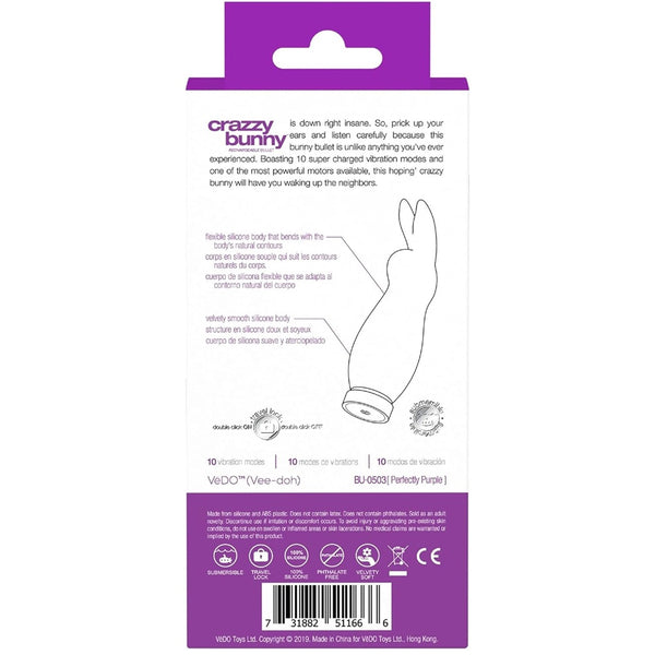 Crazzy Bunny Rechargeable Bullet - Purple