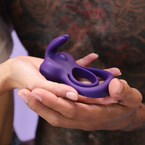 Thunder Bunny Rechargeable Vibrating C-Ring - Purple