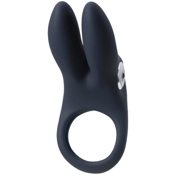 Sexy Bunny Rechargeable Vibrating C-Ring - Black