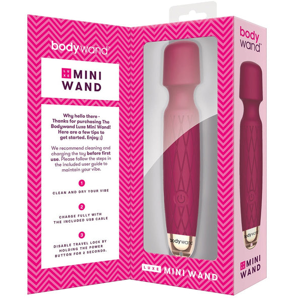 Bodywand Luxe Mini Wand Rechargeable Massager - Pink - Extreme Toyz Singapore - https://extremetoyz.com.sg - Sex Toys and Lingerie Online Store - Bondage Gear / Vibrators / Electrosex Toys / Wireless Remote Control Vibes / Sexy Lingerie and Role Play / BDSM / Dungeon Furnitures / Dildos and Strap Ons &nbsp;/ Anal and Prostate Massagers / Anal Douche and Cleaning Aide / Delay Sprays and Gels / Lubricants and more...