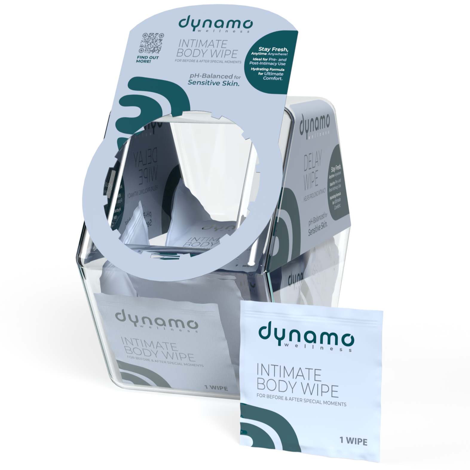 Dynamo Wellness Intimate Body Wipe pH Balanced for Sensitive Skin - 100 Pieces