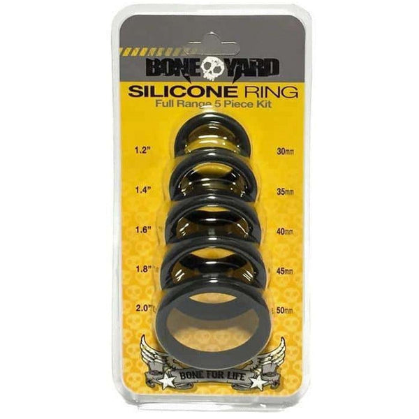 Boneyard Silicone Ring 5 Piece Kit - Extreme Toyz Singapore - https://extremetoyz.com.sg - Sex Toys and Lingerie Online Store - Bondage Gear / Vibrators / Electrosex Toys / Wireless Remote Control Vibes / Sexy Lingerie and Role Play / BDSM / Dungeon Furnitures / Dildos and Strap Ons &nbsp;/ Anal and Prostate Massagers / Anal Douche and Cleaning Aide / Delay Sprays and Gels / Lubricants and more...