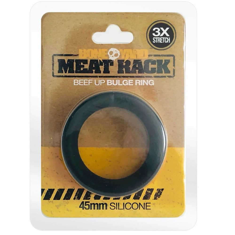 Boneyard Meat Rack Beef Up Bulge Silicone Cock Ring - Black - Extreme Toyz Singapore - https://extremetoyz.com.sg - Sex Toys and Lingerie Online Store - Bondage Gear / Vibrators / Electrosex Toys / Wireless Remote Control Vibes / Sexy Lingerie and Role Play / BDSM / Dungeon Furnitures / Dildos and Strap Ons &nbsp;/ Anal and Prostate Massagers / Anal Douche and Cleaning Aide / Delay Sprays and Gels / Lubricants and more...