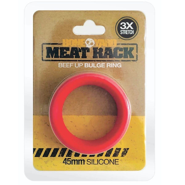 Boneyard Meat Rack Beef Up Bulge Silicone Cock Ring - Red - Extreme Toyz Singapore - https://extremetoyz.com.sg - Sex Toys and Lingerie Online Store - Bondage Gear / Vibrators / Electrosex Toys / Wireless Remote Control Vibes / Sexy Lingerie and Role Play / BDSM / Dungeon Furnitures / Dildos and Strap Ons &nbsp;/ Anal and Prostate Massagers / Anal Douche and Cleaning Aide / Delay Sprays and Gels / Lubricants and more...