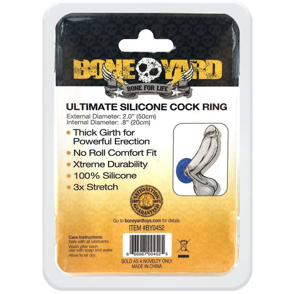 Boneyard Ultimate Silicone Cock Ring - Blue - Extreme Toyz Singapore - https://extremetoyz.com.sg - Sex Toys and Lingerie Online Store - Bondage Gear / Vibrators / Electrosex Toys / Wireless Remote Control Vibes / Sexy Lingerie and Role Play / BDSM / Dungeon Furnitures / Dildos and Strap Ons &nbsp;/ Anal and Prostate Massagers / Anal Douche and Cleaning Aide / Delay Sprays and Gels / Lubricants and more...