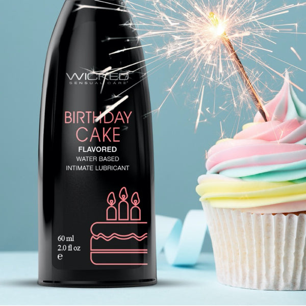 Wicked Sensual Care Birthday Cake Water Based Flavored Lubricant - Extreme Toyz Singapore - https://extremetoyz.com.sg - Sex Toys and Lingerie Online Store - Bondage Gear / Vibrators / Electrosex Toys / Wireless Remote Control Vibes / Sexy Lingerie and Role Play / BDSM / Dungeon Furnitures / Dildos and Strap Ons &nbsp;/ Anal and Prostate Massagers / Anal Douche and Cleaning Aide / Delay Sprays and Gels / Lubricants and more...