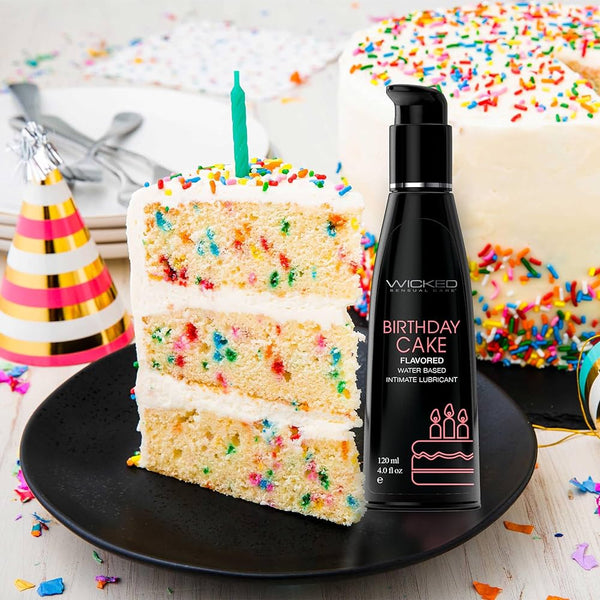 Wicked Sensual Care Birthday Cake Water Based Flavored Lubricant - Extreme Toyz Singapore - https://extremetoyz.com.sg - Sex Toys and Lingerie Online Store - Bondage Gear / Vibrators / Electrosex Toys / Wireless Remote Control Vibes / Sexy Lingerie and Role Play / BDSM / Dungeon Furnitures / Dildos and Strap Ons &nbsp;/ Anal and Prostate Massagers / Anal Douche and Cleaning Aide / Delay Sprays and Gels / Lubricants and more...