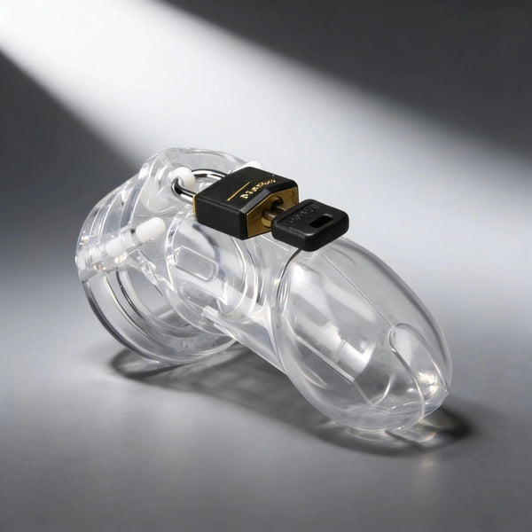CB-6000 Male Chastity Cage Kit - Clear