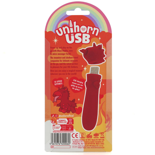 Unihorn USB Bullet Blaze Diablo Rechargeable Vibrator