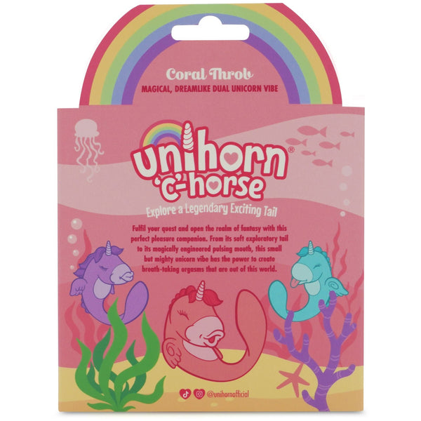 Unihorn "C" Horse Coral Throb Pulsating & Throbbing Rechargeable G-Spot & Clitoral Vibrator