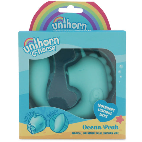 Unihorn "C" Horse Ocean Peak Flickering & Throbbing Rechargeable G-Spot & Clitoral Vibrator