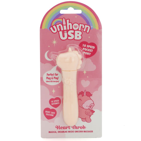 Unihorn USB Bullet Heart Throb Rechargeable Vibrator