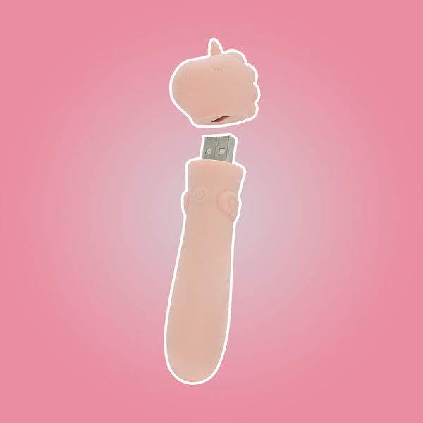 Unihorn USB Bullet Heart Throb Rechargeable Vibrator