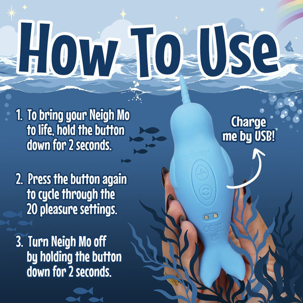Unihorn of the Sea Neigh Mo The Narwhal Rechargeable Vibrator