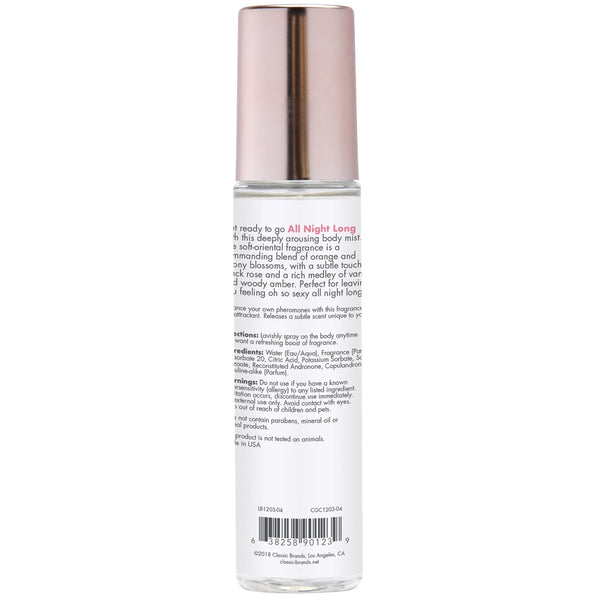 Classic Brands CG All Night Long Pheromone Fragrance Mist - 103ml - Extreme Toyz Singapore - https://extremetoyz.com.sg - Sex Toys and Lingerie Online Store - Bondage Gear / Vibrators / Electrosex Toys / Wireless Remote Control Vibes / Sexy Lingerie and Role Play / BDSM / Dungeon Furnitures / Dildos and Strap Ons &nbsp;/ Anal and Prostate Massagers / Anal Douche and Cleaning Aide / Delay Sprays and Gels / Lubricants and more...