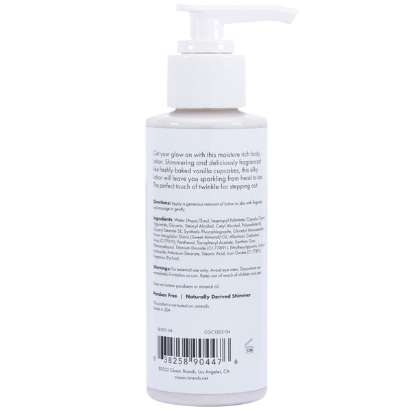 Classic Brands CG Glow Vanilla Cupcake Shimmer Lotion Silver  - 100ml - Extreme Toyz Singapore - https://extremetoyz.com.sg - Sex Toys and Lingerie Online Store - Bondage Gear / Vibrators / Electrosex Toys / Wireless Remote Control Vibes / Sexy Lingerie and Role Play / BDSM / Dungeon Furnitures / Dildos and Strap Ons &nbsp;/ Anal and Prostate Massagers / Anal Douche and Cleaning Aide / Delay Sprays and Gels / Lubricants and more...