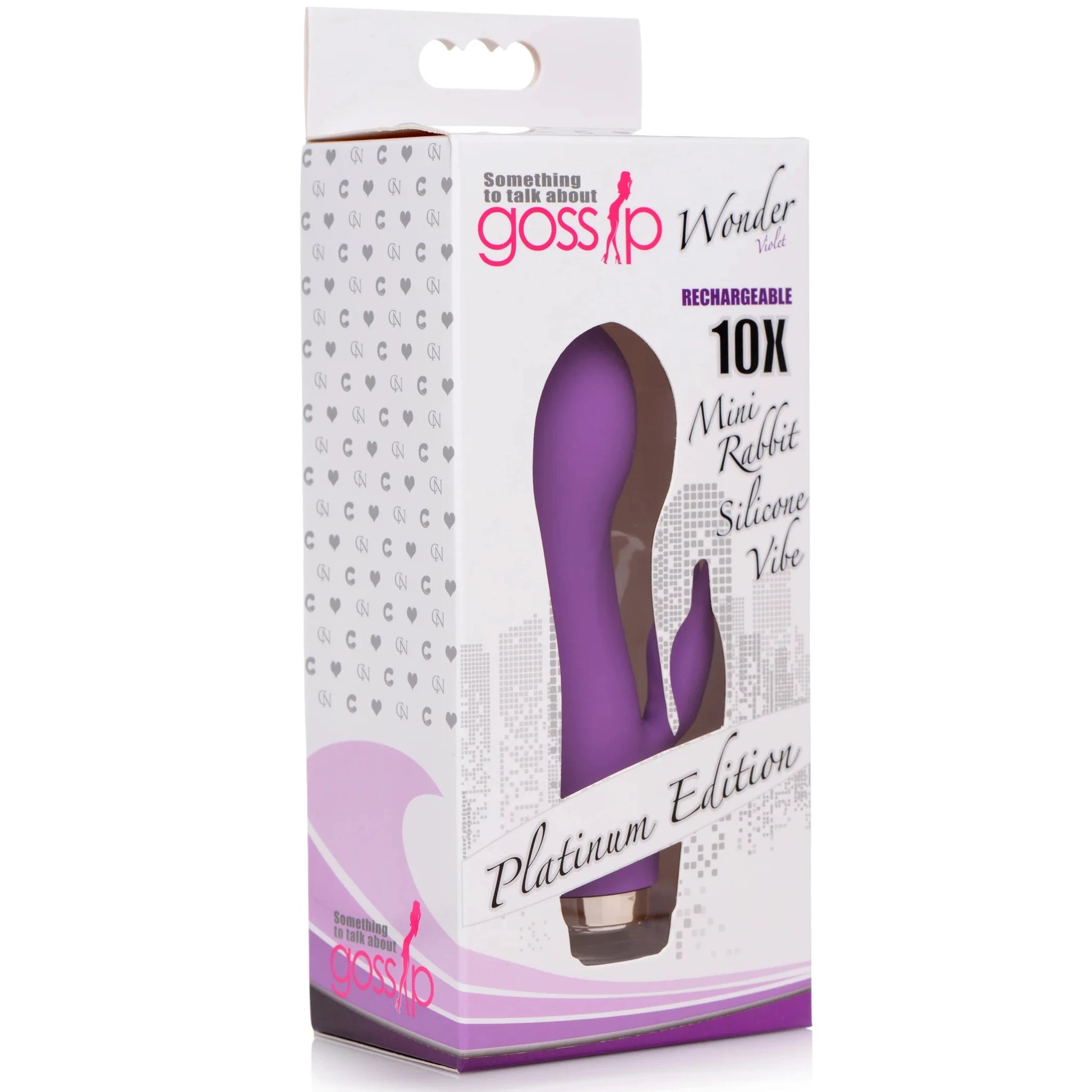 Gossip Platinum Edition 10X Wonder Mini Rabbit Rechargeable Silicone Vibrator