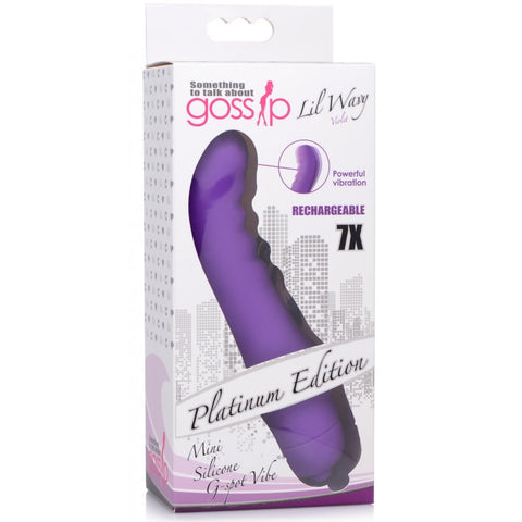Curve Novelties Gossip Platinum Edition 7X Mini Silicone Rechargeable G-Spot Vibrator Extreme Toyz Singapore - https://extremetoyz.com.sg - Sex Toys and Lingerie Online Store - Bondage Gear / Vibrators / Electrosex Toys / Wireless Remote Control Vibes / Sexy Lingerie and Role Play / BDSM / Dungeon Furnitures / Dildos and Strap Ons  / Anal and Prostate Massagers / Anal Douche and Cleaning Aide / Delay Sprays and Gels / Lubricants and more...