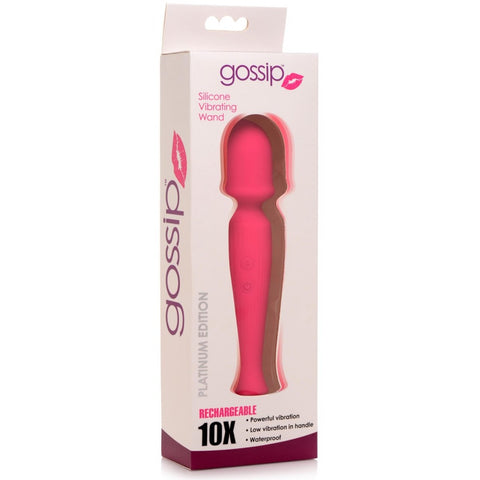 Curve Novelties Gossip Platinum Edition 10X Silicone Rechargeable Wand Massager (2 Colours Available) - Extreme Toyz Singapore - https://extremetoyz.com.sg - Sex Toys and Lingerie Online Store - Bondage Gear / Vibrators / Electrosex Toys / Wireless Remote Control Vibes / Sexy Lingerie and Role Play / BDSM / Dungeon Furnitures / Dildos and Strap Ons  / Anal and Prostate Massagers / Anal Douche and Cleaning Aide / Delay Sprays and Gels / Lubricants and more...