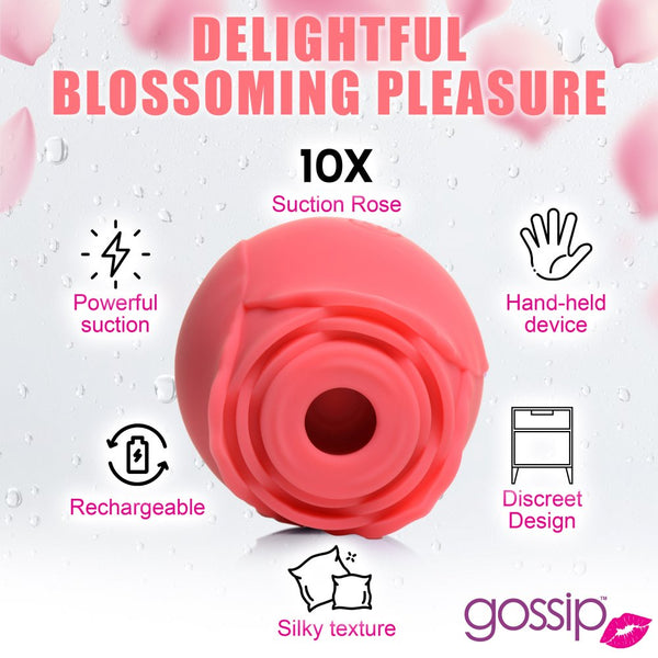 Curve Novelties Gossip Cum Into Bloom 10X Rose Crave Rechargeable Silicone Clitoral Stimulator  - Extreme Toyz Singapore - https://extremetoyz.com.sg - Sex Toys and Lingerie Online Store - Bondage Gear / Vibrators / Electrosex Toys / Wireless Remote Control Vibes / Sexy Lingerie and Role Play / BDSM / Dungeon Furnitures / Dildos and Strap Ons  / Anal and Prostate Massagers / Anal Douche and Cleaning Aide / Delay Sprays and Gels / Lubricants and more...
