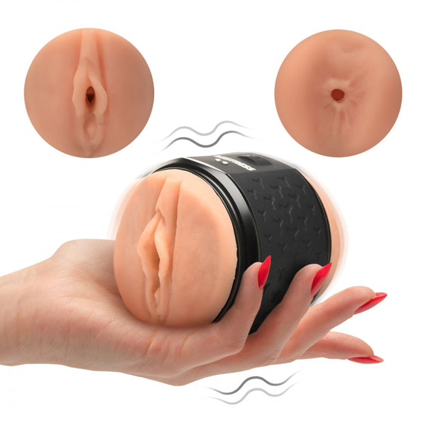 Curve Novelties Mistress Vibrating Double Shot Mouth and Pussy Stroker - Extreme Toyz Singapore - https://extremetoyz.com.sg - Sex Toys and Lingerie Online Store - Bondage Gear / Vibrators / Electrosex Toys / Wireless Remote Control Vibes / Sexy Lingerie and Role Play / BDSM / Dungeon Furnitures / Dildos and Strap Ons &nbsp;/ Anal and Prostate Massagers / Anal Douche and Cleaning Aide / Delay Sprays and Gels / Lubricants and more...