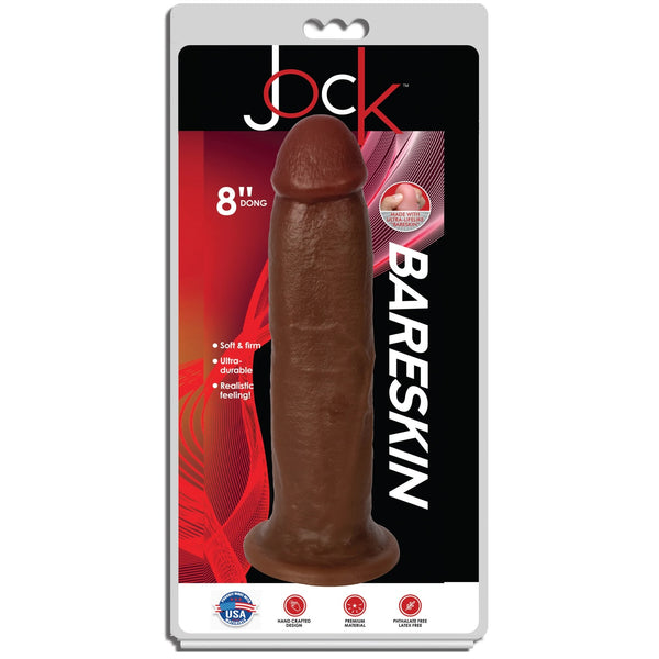 Jock 8" Bareskin Dildo - Dark