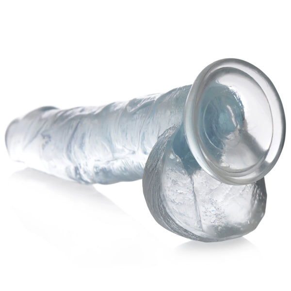 Jock C-Thru Dildo with Balls - 10"