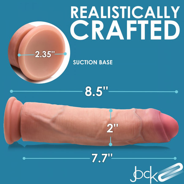 Curve Novelties Jock 8.5" Dual Density Uncut Silicone Dildo -  Extreme Toyz Singapore - https://extremetoyz.com.sg - Sex Toys and Lingerie Online Store - Bondage Gear / Vibrators / Electrosex Toys / Wireless Remote Control Vibes / Sexy Lingerie and Role Play / BDSM / Dungeon Furnitures / Dildos and Strap Ons  / Anal and Prostate Massagers / Anal Douche and Cleaning Aide / Delay Sprays and Gels / Lubricants and more...