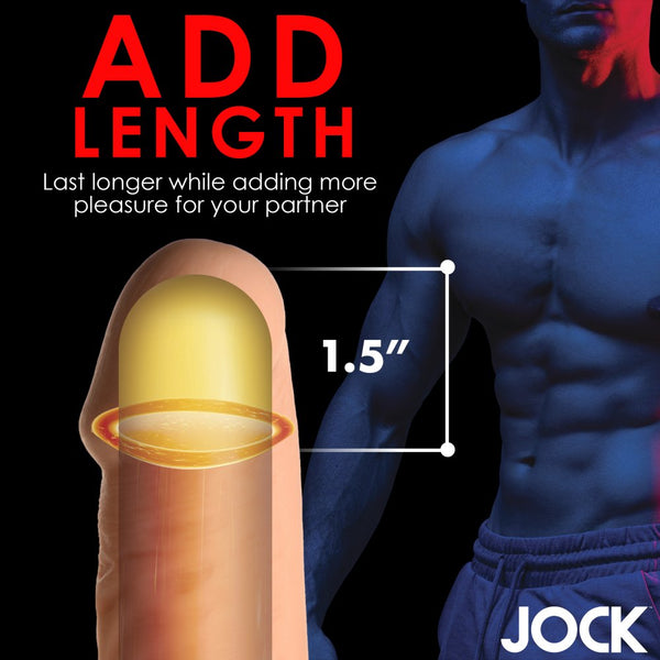 Curve Novelties Jock Extra Long 1.5 Inch Penis Extension - Light - Extreme Toyz Singapore - https://extremetoyz.com.sg - Sex Toys and Lingerie Online Store - Bondage Gear / Vibrators / Electrosex Toys / Wireless Remote Control Vibes / Sexy Lingerie and Role Play / BDSM / Dungeon Furnitures / Dildos and Strap Ons / Anal and Prostate Massagers / Anal Douche and Cleaning Aide / Delay Sprays and Gels / Lubricants and more...