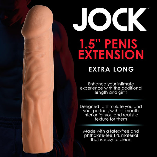 Curve Novelties Jock Extra Long 1.5 Inch Penis Extension - Medium - Extreme Toyz Singapore - https://extremetoyz.com.sg - Sex Toys and Lingerie Online Store - Bondage Gear / Vibrators / Electrosex Toys / Wireless Remote Control Vibes / Sexy Lingerie and Role Play / BDSM / Dungeon Furnitures / Dildos and Strap Ons / Anal and Prostate Massagers / Anal Douche and Cleaning Aide / Delay Sprays and Gels / Lubricants and more...