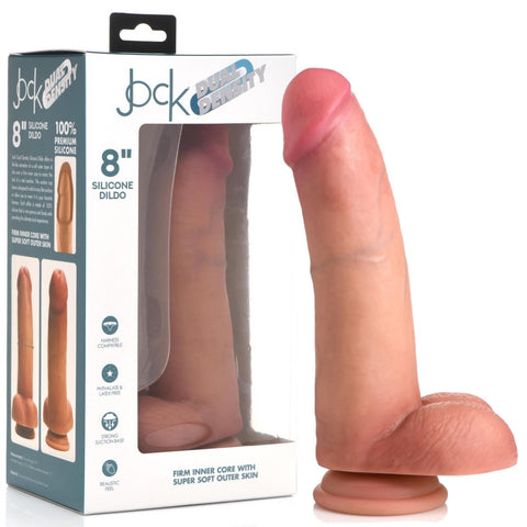 Curve Novelties Jock Ultra Realistic Dual Density Silicone Dildo with Balls - 8" - Extreme Toyz Singapore - https://extremetoyz.com.sg - Sex Toys and Lingerie Online Store