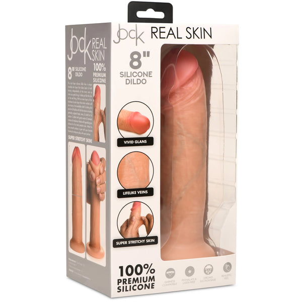 Jock Real Skin Light Silicone Dildo - 8"