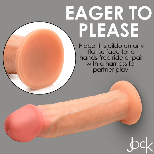 Curve Novelties Jock Real Skin Silicone Dildo - 8.5" - Extreme Toyz Singapore - https://extremetoyz.com.sg - Sex Toys and Lingerie Online Store - Bondage Gear / Vibrators / Electrosex Toys / Wireless Remote Control Vibes / Sexy Lingerie and Role Play / BDSM / Dungeon Furnitures / Dildos and Strap Ons / Anal and Prostate Massagers / Anal Douche and Cleaning Aide / Delay Sprays and Gels / Lubricants and more...