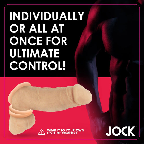 Curve Novelties Jock Discreet Silicone Cock Ring Set - Light - Extreme Toyz Singapore - https://extremetoyz.com.sg - Sex Toys and Lingerie Online Store - Bondage Gear / Vibrators / Electrosex Toys / Wireless Remote Control Vibes / Sexy Lingerie and Role Play / BDSM / Dungeon Furnitures / Dildos and Strap Ons &nbsp;/ Anal and Prostate Massagers / Anal Douche and Cleaning Aide / Delay Sprays and Gels / Lubricants and more...