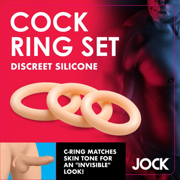 Curve Novelties Jock Discreet Silicone Cock Ring Set - Light - Extreme Toyz Singapore - https://extremetoyz.com.sg - Sex Toys and Lingerie Online Store - Bondage Gear / Vibrators / Electrosex Toys / Wireless Remote Control Vibes / Sexy Lingerie and Role Play / BDSM / Dungeon Furnitures / Dildos and Strap Ons &nbsp;/ Anal and Prostate Massagers / Anal Douche and Cleaning Aide / Delay Sprays and Gels / Lubricants and more...