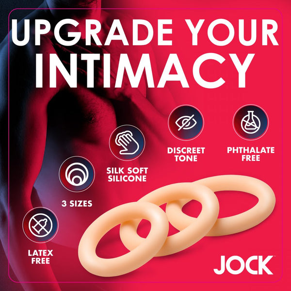 Curve Novelties Jock Discreet Silicone Cock Ring Set - Light - Extreme Toyz Singapore - https://extremetoyz.com.sg - Sex Toys and Lingerie Online Store - Bondage Gear / Vibrators / Electrosex Toys / Wireless Remote Control Vibes / Sexy Lingerie and Role Play / BDSM / Dungeon Furnitures / Dildos and Strap Ons &nbsp;/ Anal and Prostate Massagers / Anal Douche and Cleaning Aide / Delay Sprays and Gels / Lubricants and more...