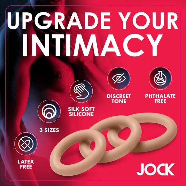 Curve Novelties Jock Discreet Silicone Cock Ring Set - Medium - Extreme Toyz Singapore - https://extremetoyz.com.sg - Sex Toys and Lingerie Online Store - Bondage Gear / Vibrators / Electrosex Toys / Wireless Remote Control Vibes / Sexy Lingerie and Role Play / BDSM / Dungeon Furnitures / Dildos and Strap Ons &nbsp;/ Anal and Prostate Massagers / Anal Douche and Cleaning Aide / Delay Sprays and Gels / Lubricants and more...