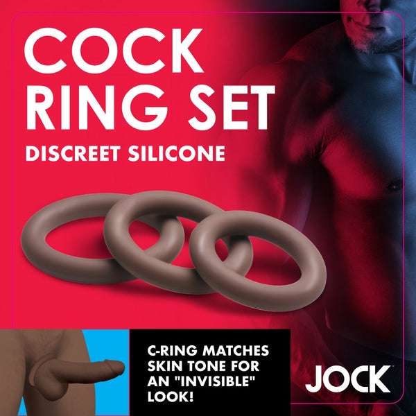 Curve Novelties Jock Discreet Silicone Cock Ring Set - Dark - Extreme Toyz Singapore - https://extremetoyz.com.sg - Sex Toys and Lingerie Online Store - Bondage Gear / Vibrators / Electrosex Toys / Wireless Remote Control Vibes / Sexy Lingerie and Role Play / BDSM / Dungeon Furnitures / Dildos and Strap Ons &nbsp;/ Anal and Prostate Massagers / Anal Douche and Cleaning Aide / Delay Sprays and Gels / Lubricants and more...