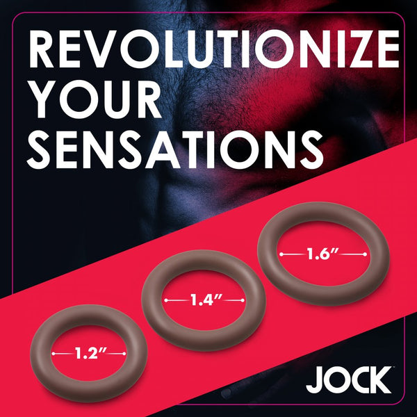 Curve Novelties Jock Discreet Silicone Cock Ring Set - Dark - Extreme Toyz Singapore - https://extremetoyz.com.sg - Sex Toys and Lingerie Online Store - Bondage Gear / Vibrators / Electrosex Toys / Wireless Remote Control Vibes / Sexy Lingerie and Role Play / BDSM / Dungeon Furnitures / Dildos and Strap Ons &nbsp;/ Anal and Prostate Massagers / Anal Douche and Cleaning Aide / Delay Sprays and Gels / Lubricants and more...