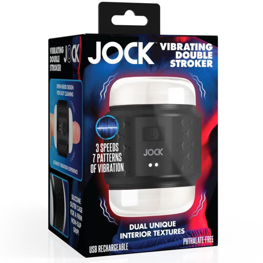 Curve Novelties Jock Vibrating Double Stroker - Extreme Toyz Singapore - https://extremetoyz.com.sg - Sex Toys and Lingerie Online Store - Bondage Gear / Vibrators / Electrosex Toys / Wireless Remote Control Vibes / Sexy Lingerie and Role Play / BDSM / Dungeon Furnitures / Dildos and Strap Ons &nbsp;/ Anal and Prostate Massagers / Anal Douche and Cleaning Aide / Delay Sprays and Gels / Lubricants and more...