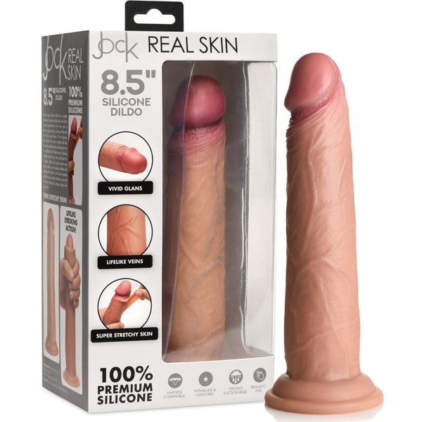 Jock Real Skin Medium Silicone Dildo - 8.5"