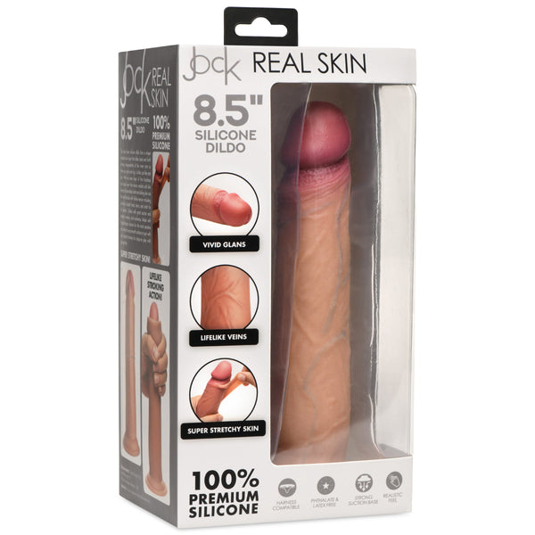 Jock Real Skin Medium Silicone Dildo - 8.5"