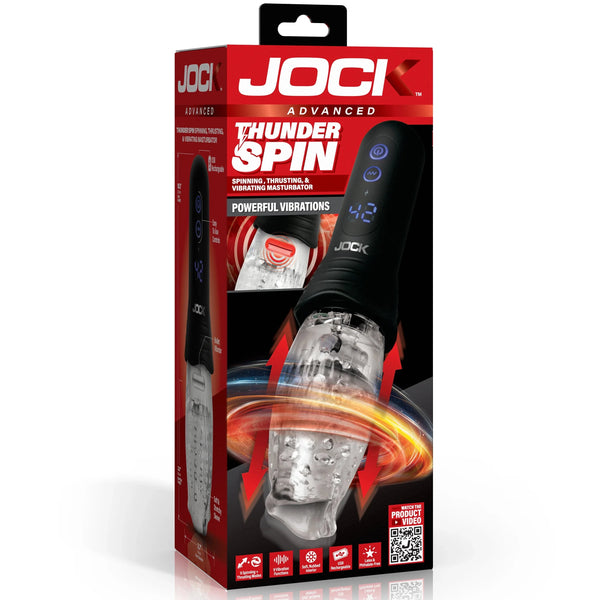 Jock Advanced Thunder Spin Spinning, Thrusting & Vibrating Rechargeable Masturbator