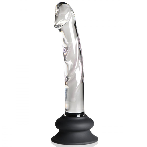 Curve Novelties Pleasure Crystals 7" Glass Dildo with Silicone Base - Extreme Toyz Singapore - https://extremetoyz.com.sg - Sex Toys and Lingerie Online Store - Bondage Gear / Vibrators / Electrosex Toys / Wireless Remote Control Vibes / Sexy Lingerie and Role Play / BDSM / Dungeon Furnitures / Dildos and Strap Ons  / Anal and Prostate Massagers / Anal Douche and Cleaning Aide / Delay Sprays and Gels / Lubricants and more...