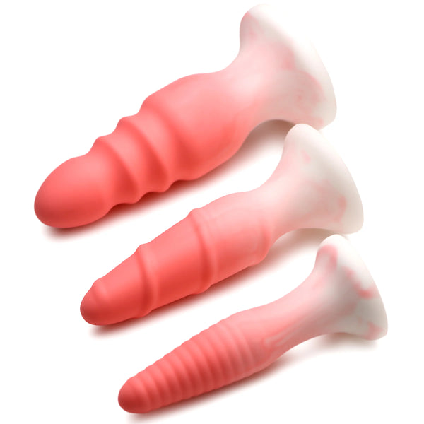 Simply Sweet 3 Piece Silicone Butt Plug Set - Pink